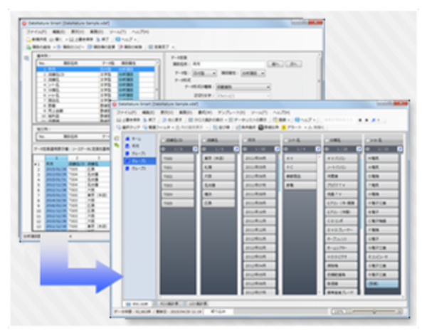 DataNatureのクロス集計機能イメージ